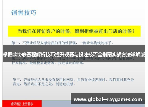掌握欧协联赛程解析技巧提升观赛与投注技巧全指南实战方法详解版